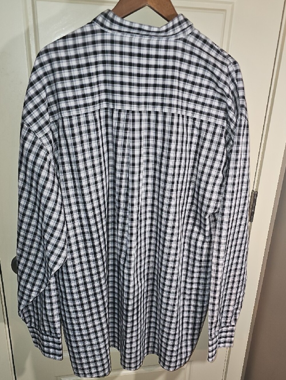 Wrangler Black, White & Purple Plaid Button-Down Shirt Size 4XL - Picture 4 of 6